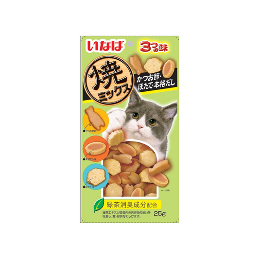 Ciao Soft Bits Chicken Fillet with Tuna Dried Bonito and Scallop Flavor 25g (3 Packs)-Ciao-Catsmart-express