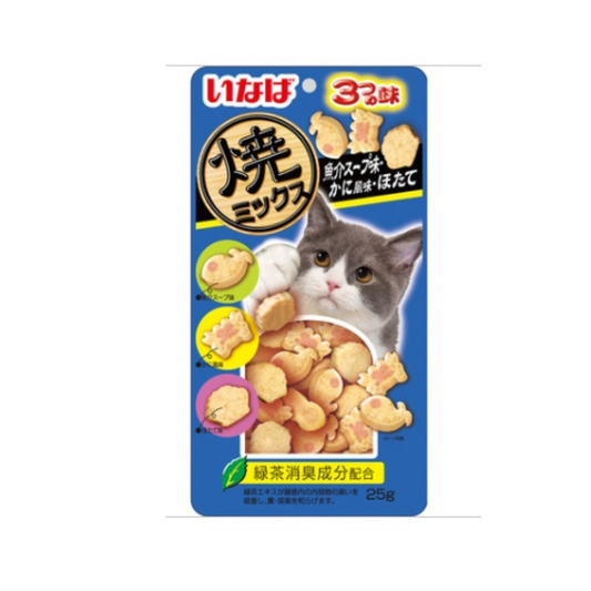 Ciao Soft Bits Tuna & Chicken Fillet with Dried Bonito Seafood and Crab Flavor 25g-Ciao-Catsmart-express