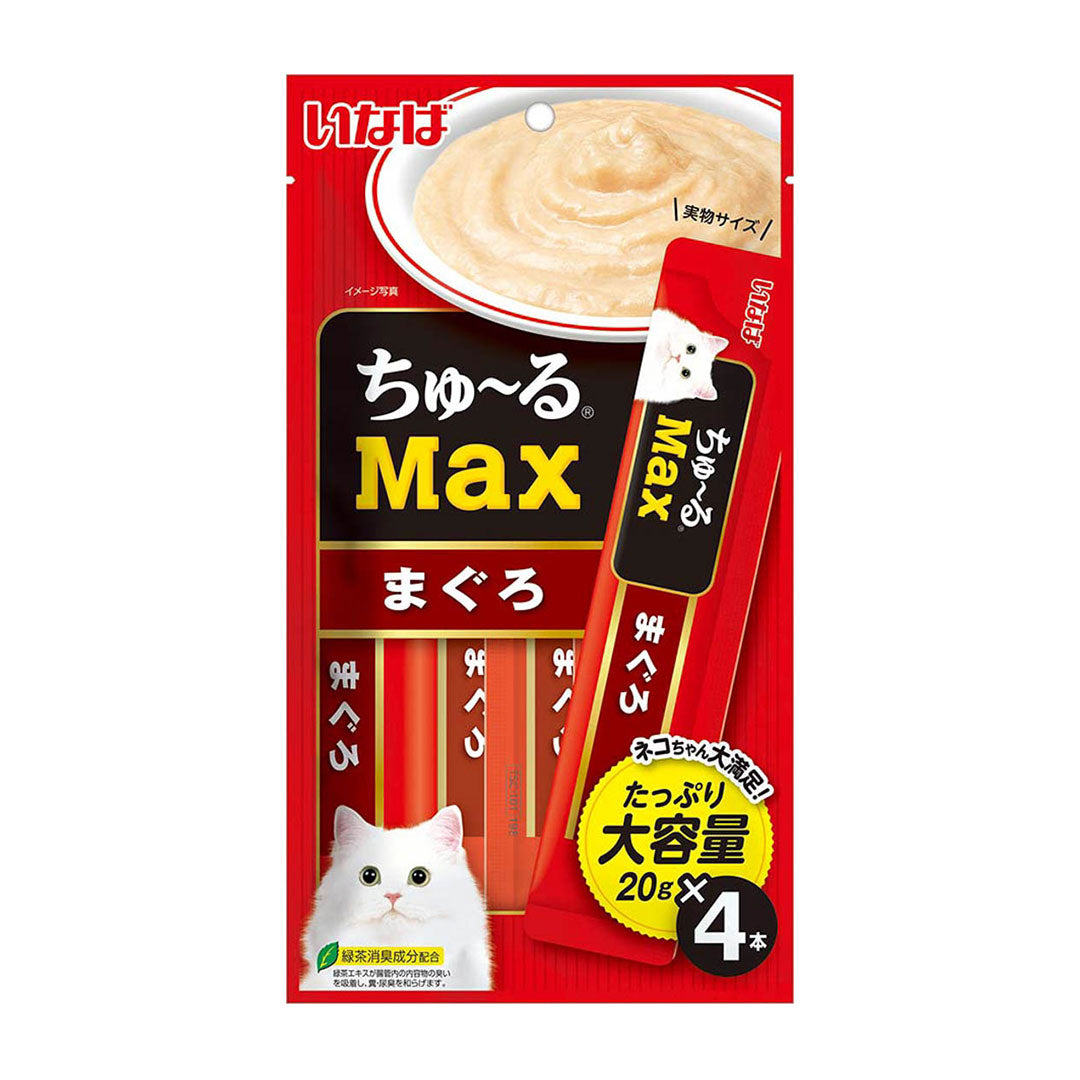 Ciao Churu Max Tuna (Maguro) with Added Vitamin and Green Tea Extract 20g x 4pcs (3 Packs)-Ciao-Catsmart-express