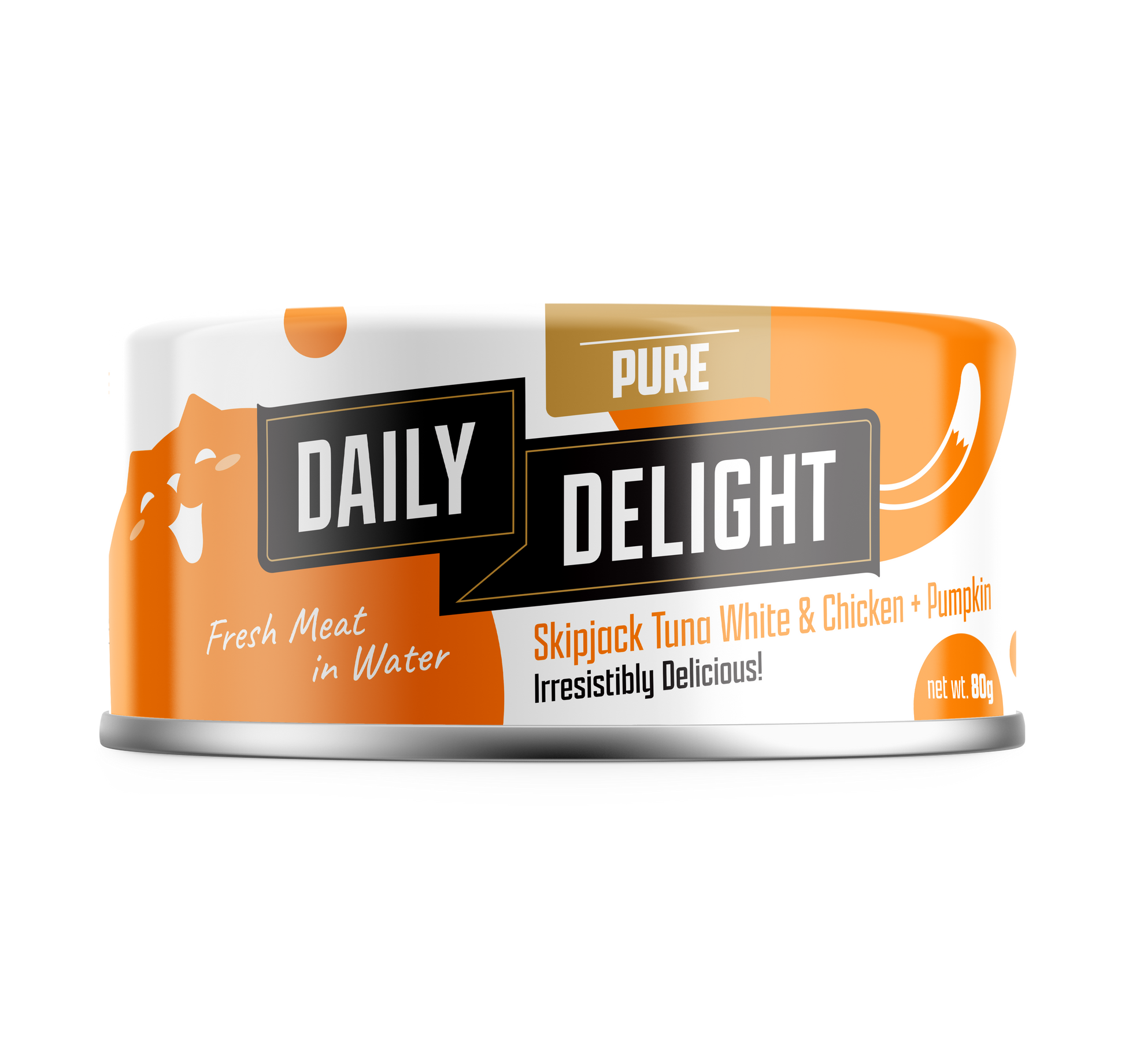 Daily Delight Pure Skipjack Tuna White & Chicken with Pumpkin 80g Carton (24 Cans)-Daily Delight-Catsmart-express