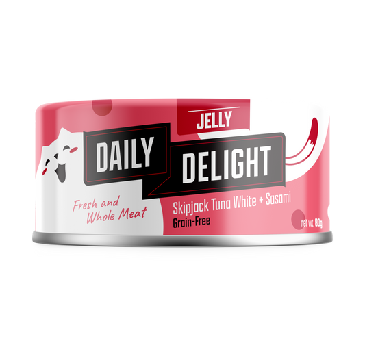 Daily Delight Jelly Skipjack Tuna White with Sasami 80g-Daily Delight-Catsmart-express
