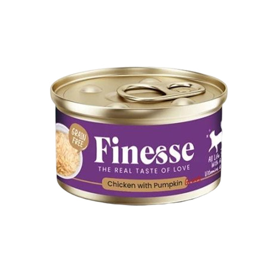 Finesse Grain-Free Chicken with Pumpkin in Gravy 85g Carton (24 Cans)-Finesse-Catsmart-express