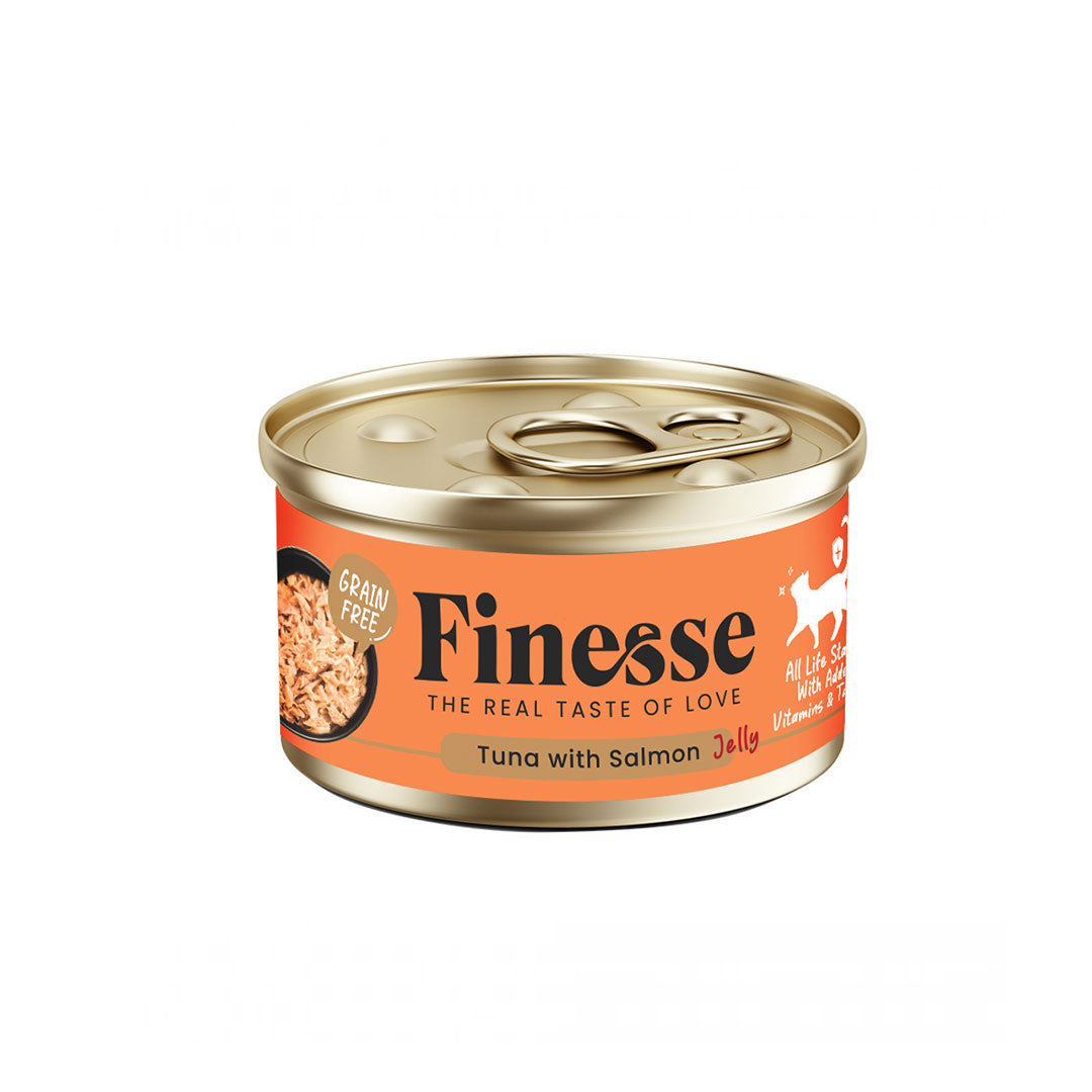 Finesse Grain-Free Tuna with Salmon in Jelly 85g-Finesse-Catsmart-express