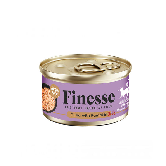 Finesse Grain-Free Tuna with Pumpkin in Jelly 85g Carton (24 Cans)-Finesse-Catsmart-express