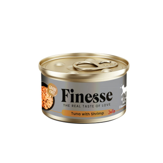 Finesse Grain-Free Tuna with Shrimp in Jelly 85g Carton (24 Cans)-Finesse-Catsmart-express