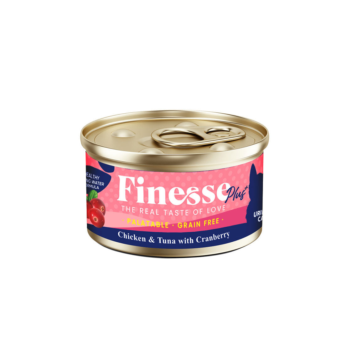 Finesse Plus Grain-Free Chicken and Tuna with Cranberry (Urinary Care) 85g-Finesse-Catsmart-express