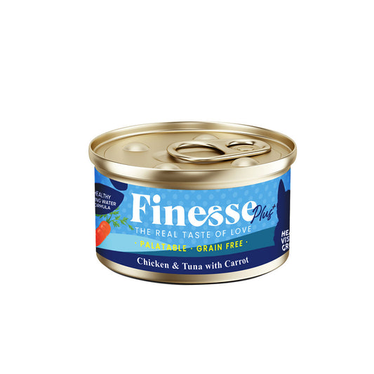 Finesse Plus Grain-Free Chicken and Tuna with Carrot (Healthy Vision & Growth) 85g-Finesse-Catsmart-express