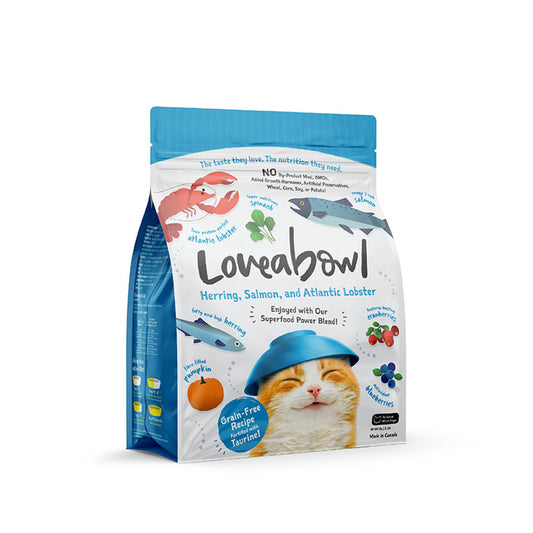 Loveabowl Grain-Free Herring Salmon and Atlantic Lobster 1kg-Loveabowl-Catsmart-express