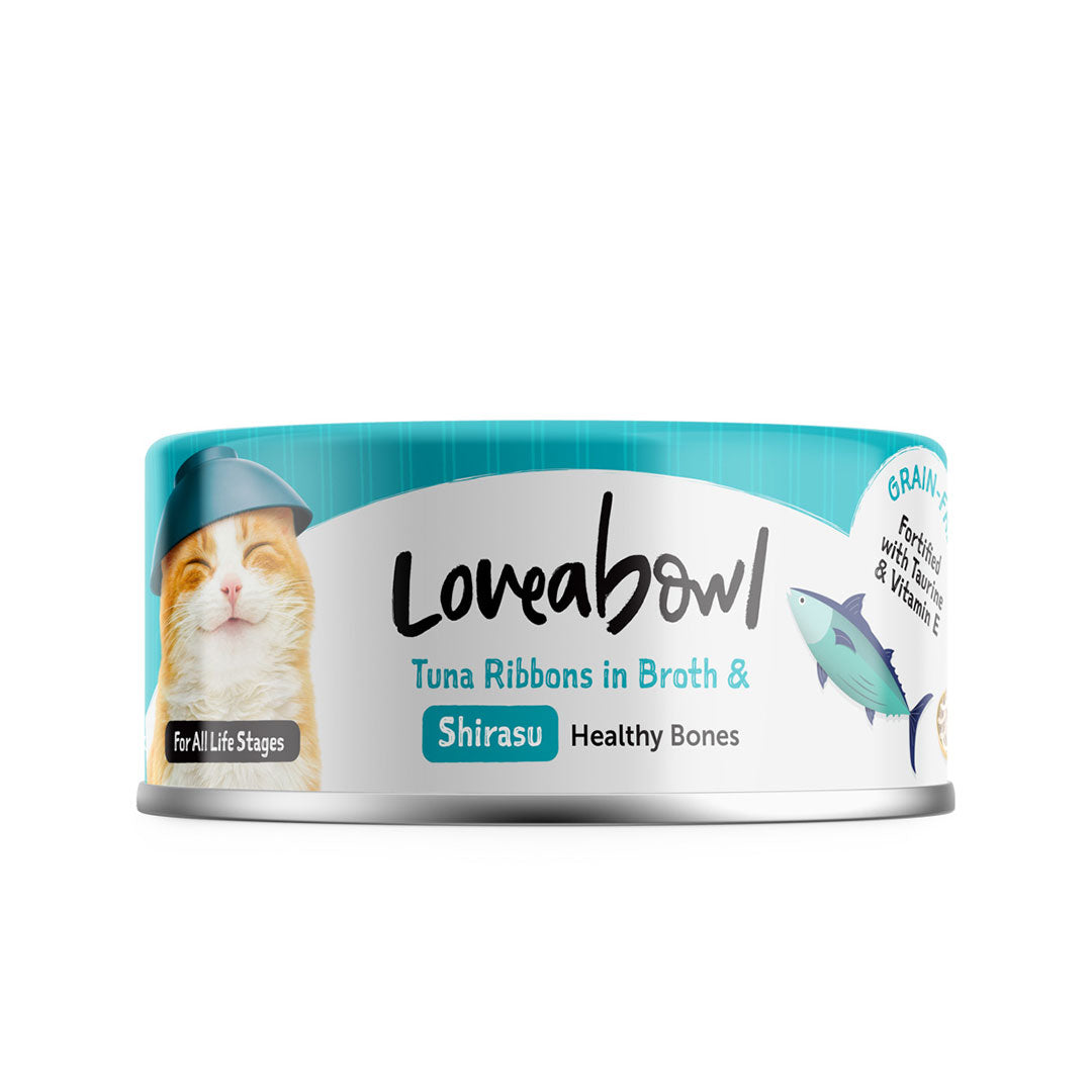 Loveabowl Grain-Free Tuna Ribbons in Broth With Shirasu 70g-Loveabowl-Catsmart-express