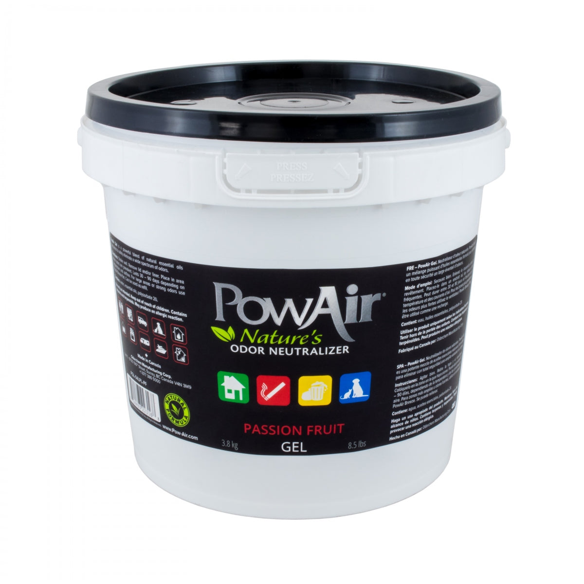 PowAir Odour Neutraliser Gel Passion Fruit 3.8kg-PowAir-Catsmart-express