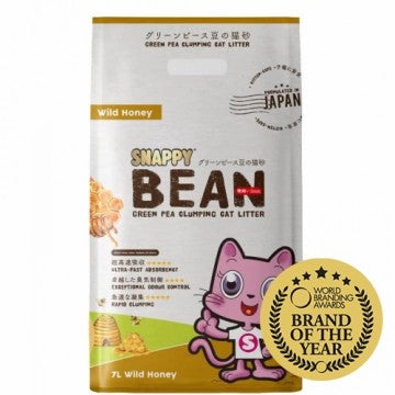 Snappy Bean Green Pea Cat Litter Wild Honey 7L (3 Packs)-Snappy-Catsmart-express