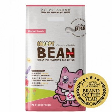 Snappy Bean Green Pea Cat Litter Floral Fresh 7L-Snappy-Catsmart-express