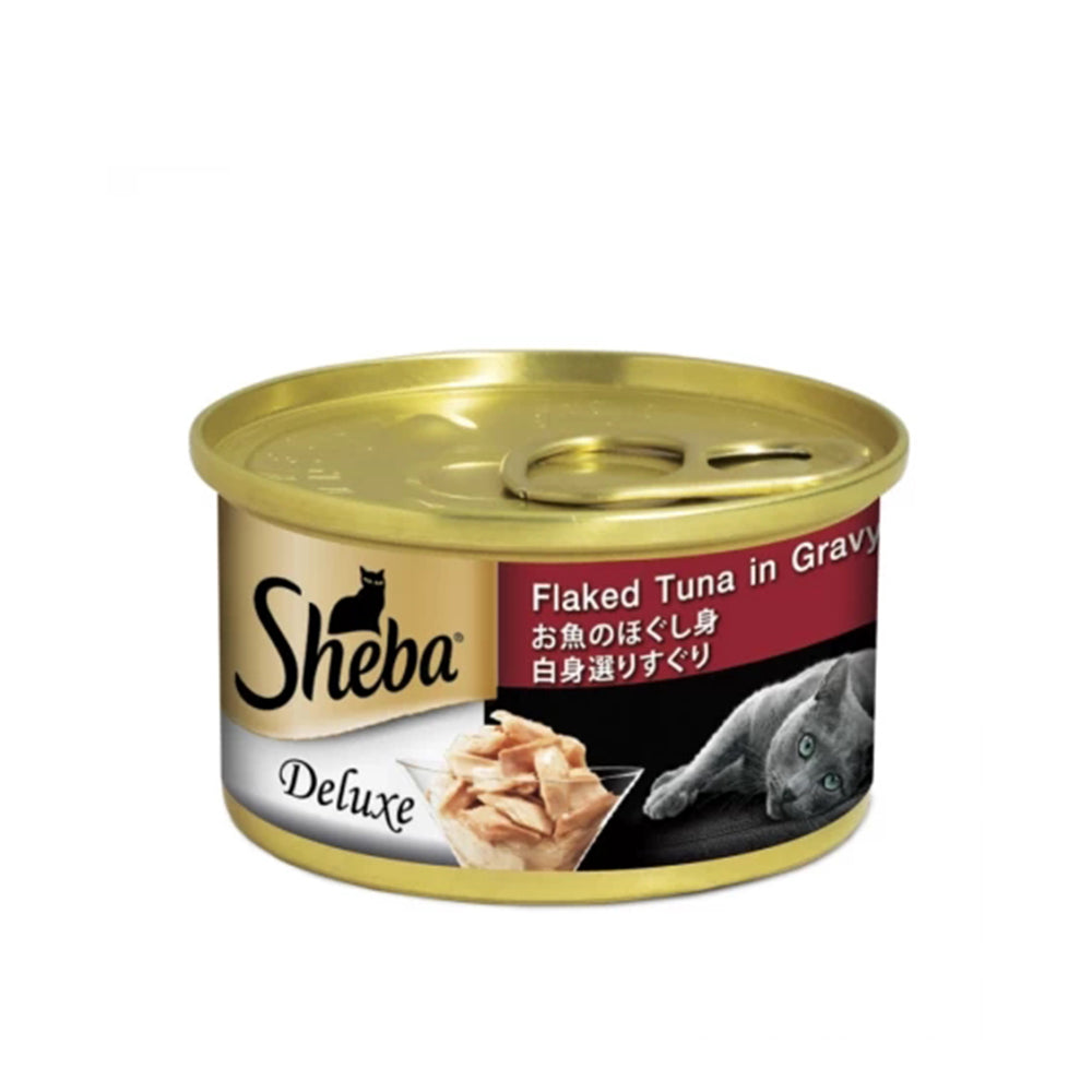 Sheba Flaked Tuna in Gravy 85g Carton (24 Cans)-Sheba-Catsmart-express