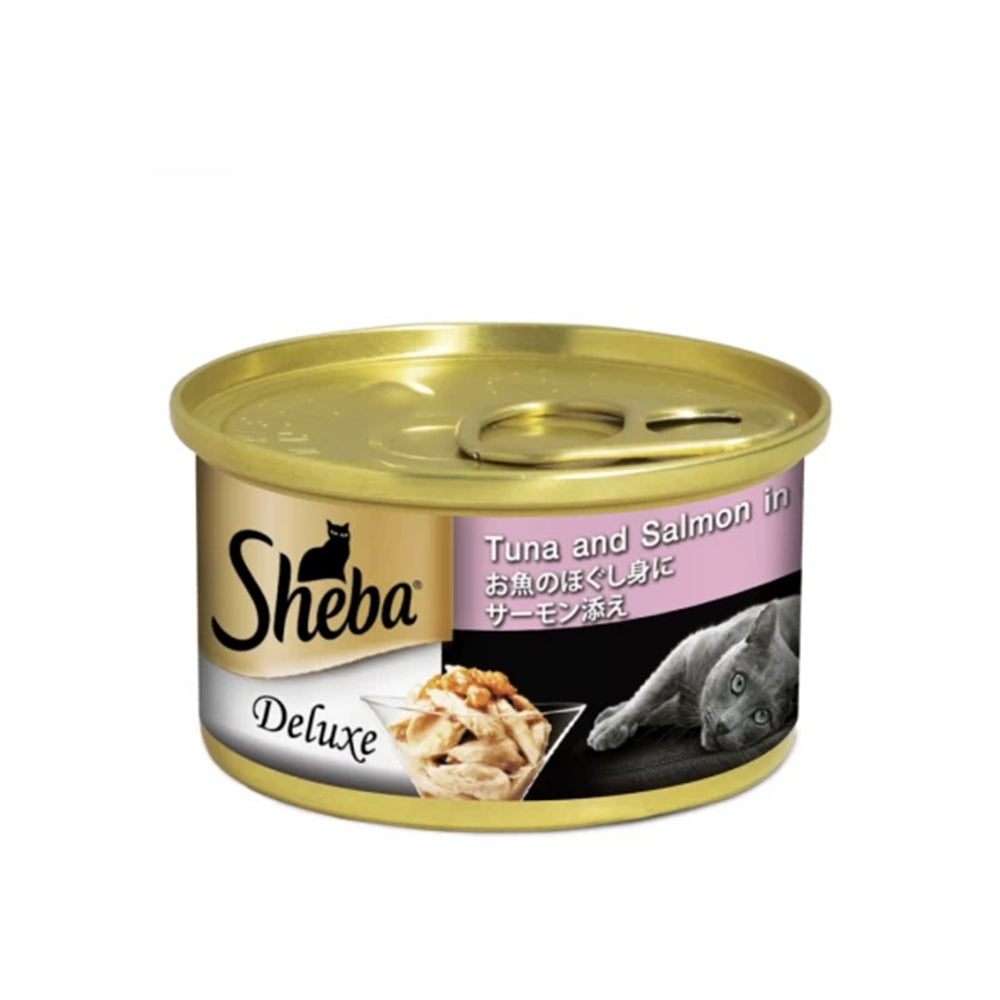 Sheba Tuna and Salmon In Gravy 85g-Sheba-Catsmart-express