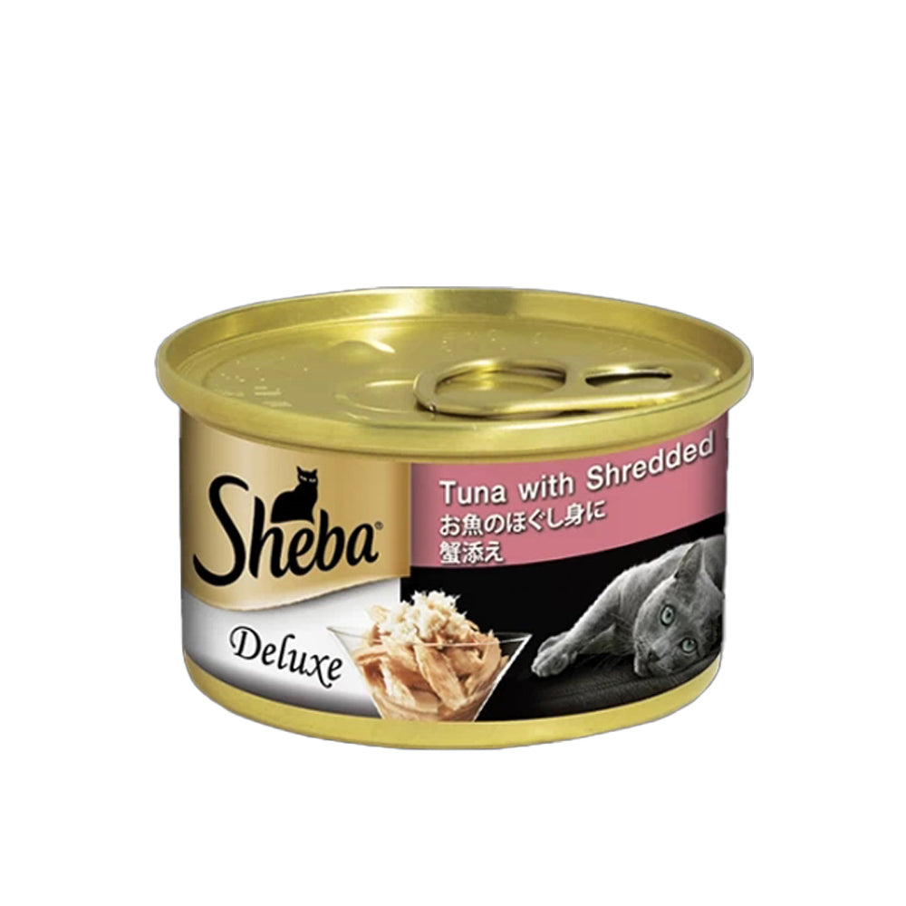 Sheba Tuna with Shredded Crab in Jelly 85g Carton (24 Cans)-Sheba-Catsmart-express