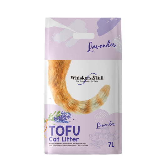 Whiskers2Tail Tofu Cat Litter Lavender 7L-Whiskers2Tail-Catsmart-express