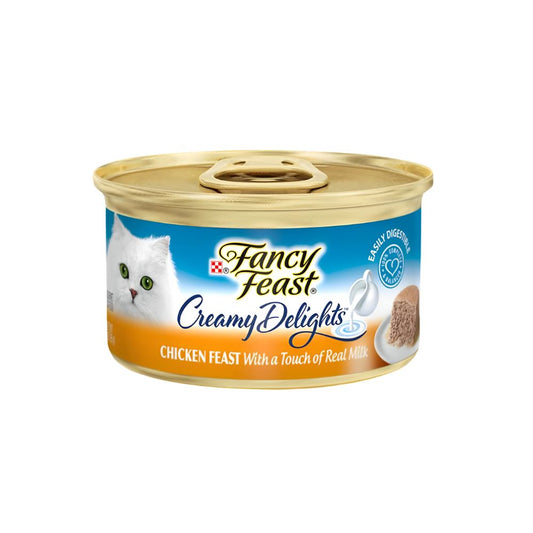 Fancy Feast Creamy Delights Chicken Feast With A Touch Of Real Milk 85g Carton (24 Cans)-Fancy Feast-Catsmart-express