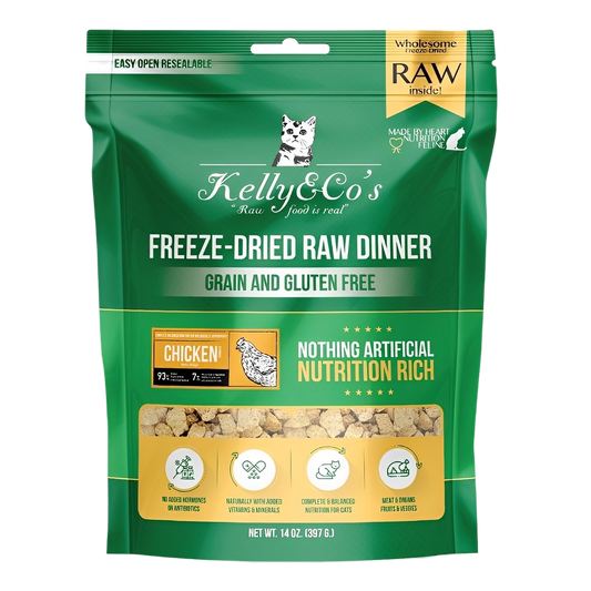 Kelly & Co's Freeze-Dried Raw Dinner Chicken With Mixed Fruits & Vegetables 397g-Kelly & Co's-Catsmart-express
