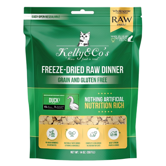 Kelly & Co's Freeze-Dried Raw Dinner Duck With Mixed Fruits & Vegetables 397g-Kelly & Co's-Catsmart-express